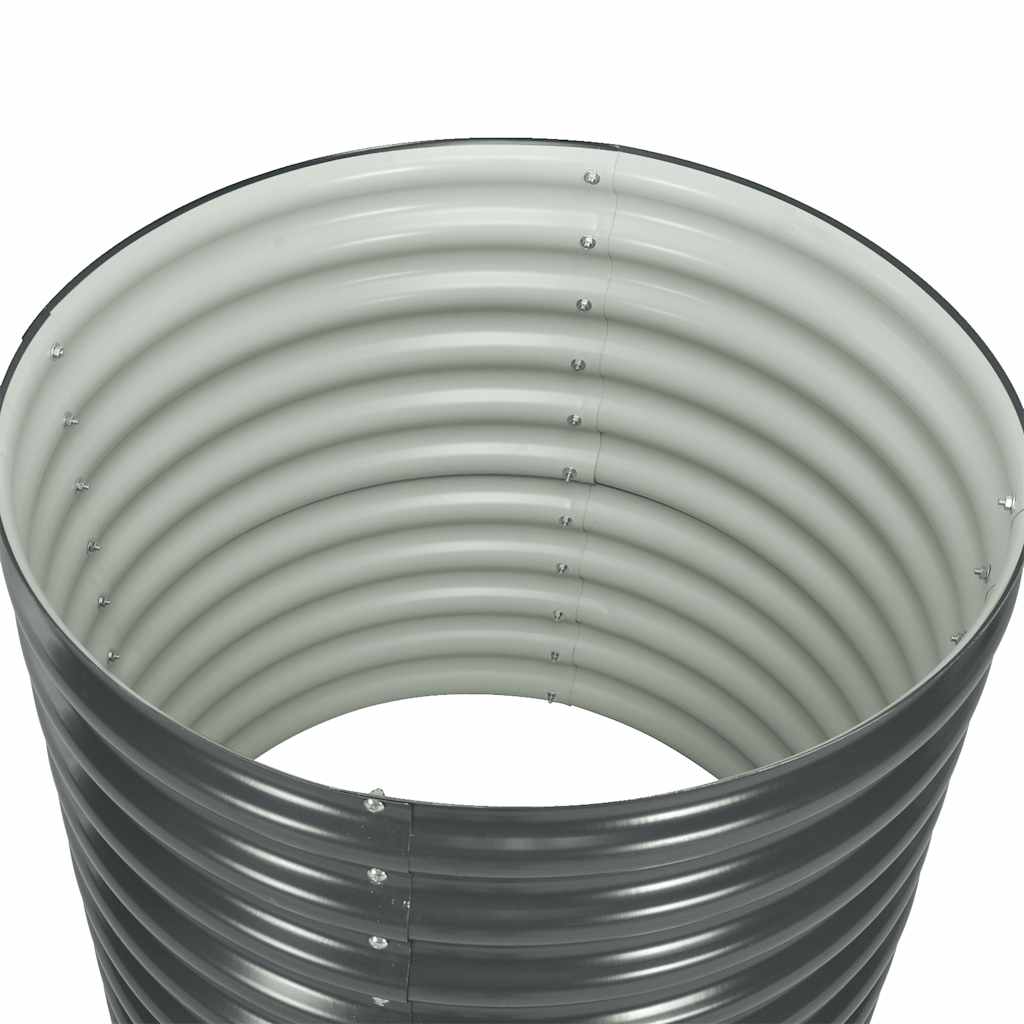 Forhøjet plantekasse galvaniseret stål - grå, 80 x 80 x 81 cm, 1 - number 5.