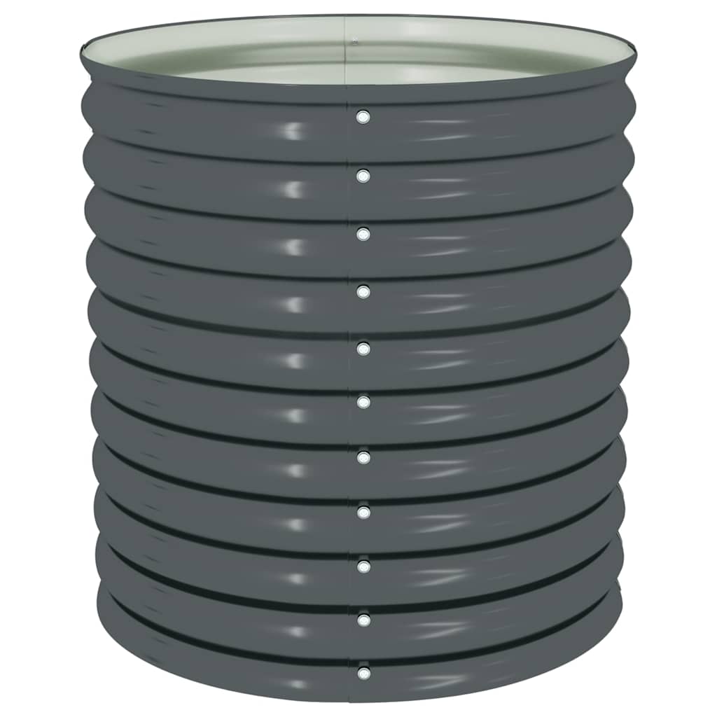 Forhøjet plantekasse galvaniseret stål - grå, 80 x 80 x 81 cm, 1 - number 4.