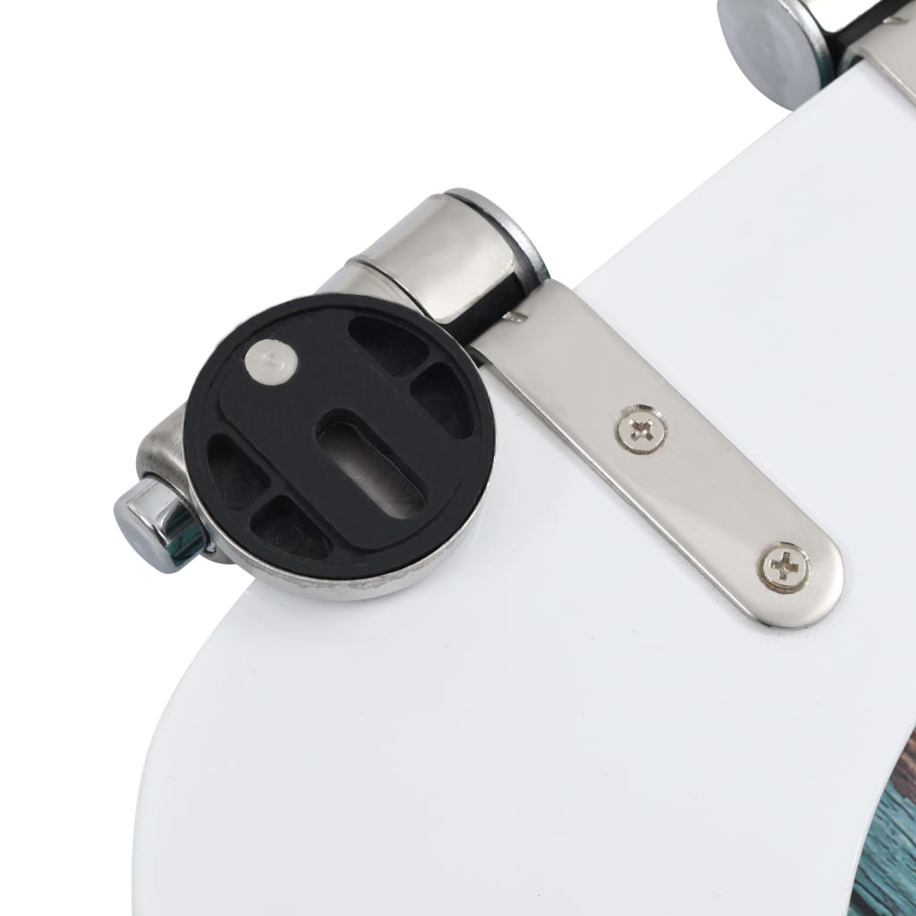 Toalettstol med soft close lock mdf trädesign - 1, gammalt trä, ja - number 7.