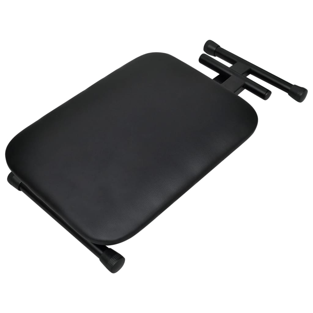 Dvostruki ojačani stalak za klavijaturu i stolica crna - number 6.