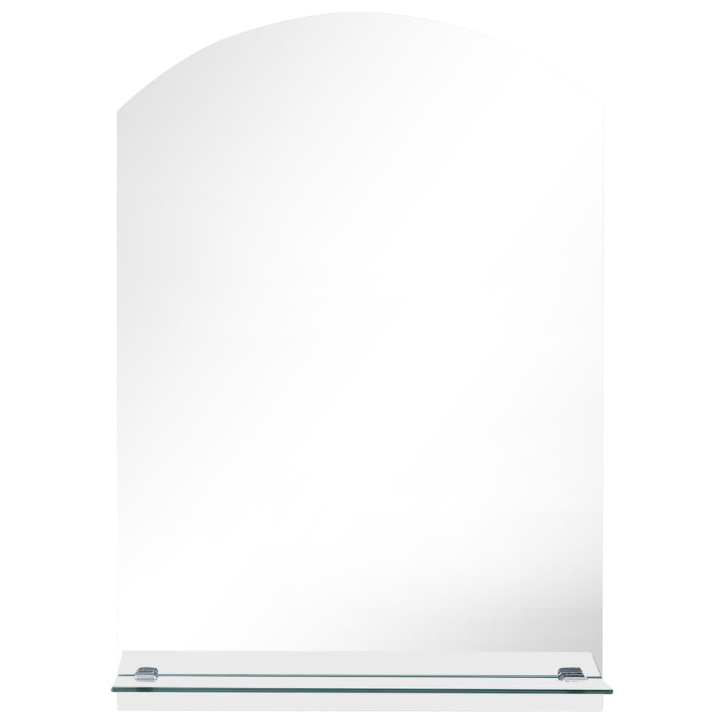 Wall mirror with shelf tempered glass - 50 x 70 cm, 1, oval - number 3.