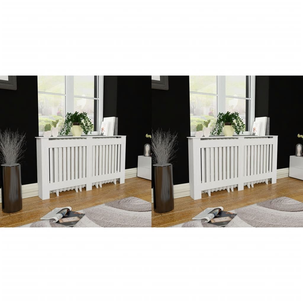 Radiatorskjulere stk. mdf 152 cm - hvid, 152 x 19 x 81.5 cm, 2 - number 1.
