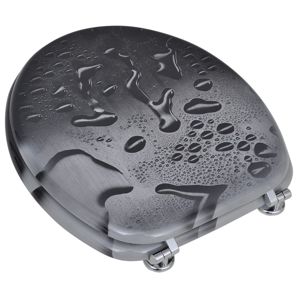 Toalettstolar med lock st. mdf vatten - 2, vattendroppe, nr - number 4.