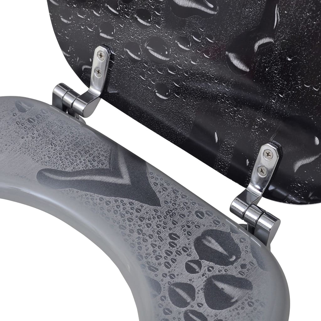 Toalettstolar med lock st. mdf vatten - 2, vattendroppe, nr - number 7.