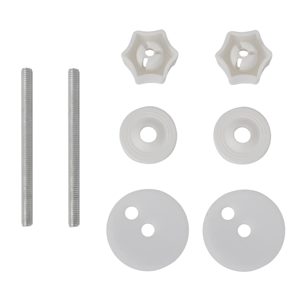 Toalettstolar med soft close lock st. mdf vit - 2, fast vit, ja - number 8.