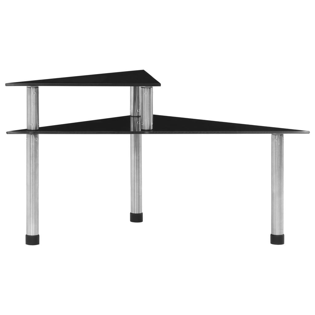 Køkkenreol 49,5x35x26 cm hærdet glas - sort - number 2.