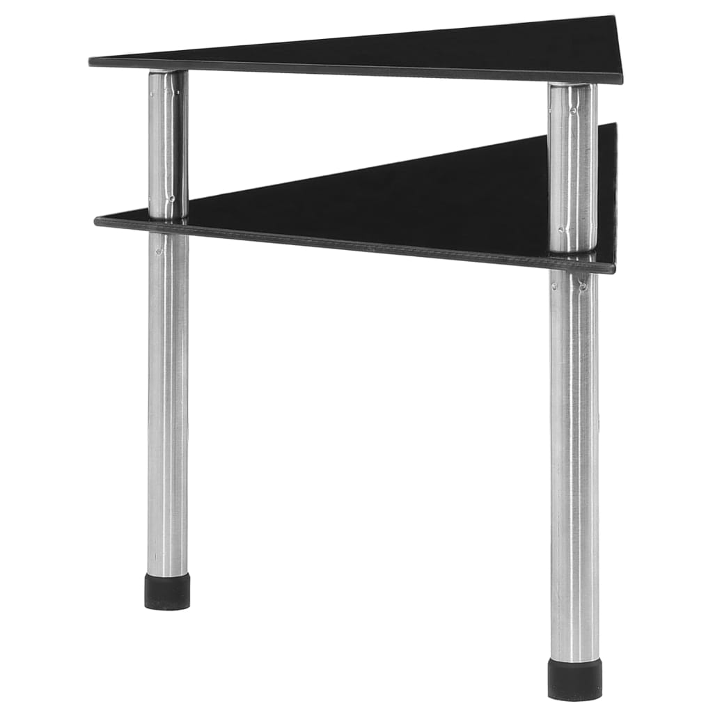 Køkkenreol 49,5x35x26 cm hærdet glas - sort - number 3.