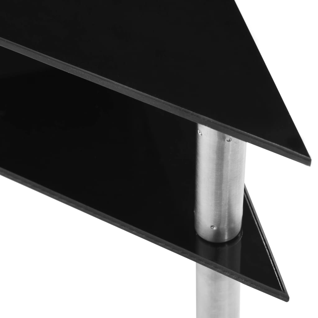 Køkkenreol 49,5x35x26 cm hærdet glas - sort - number 5.