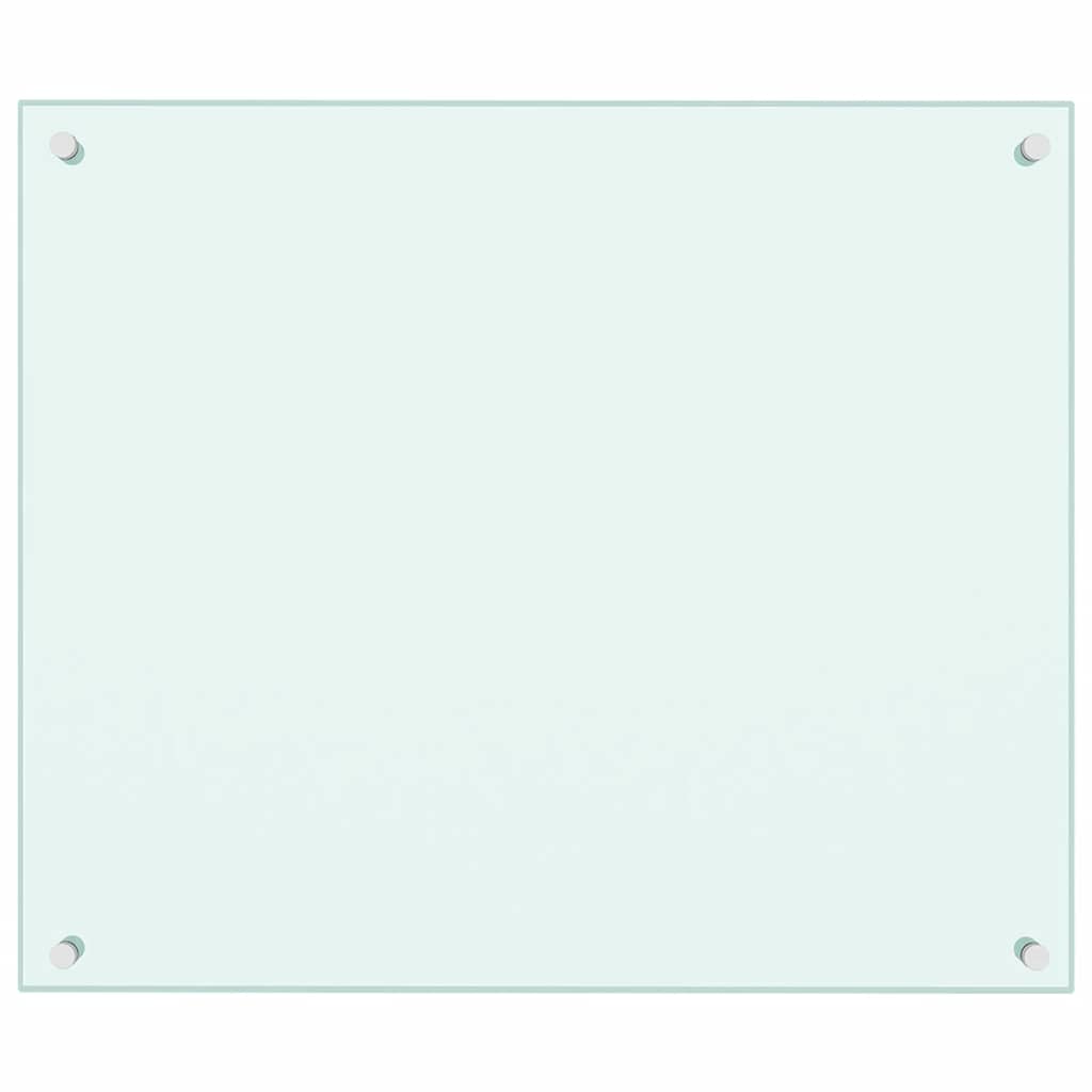 Stænkplade hærdet glas - hvid, 70 x 60 cm, 1 - number 1.