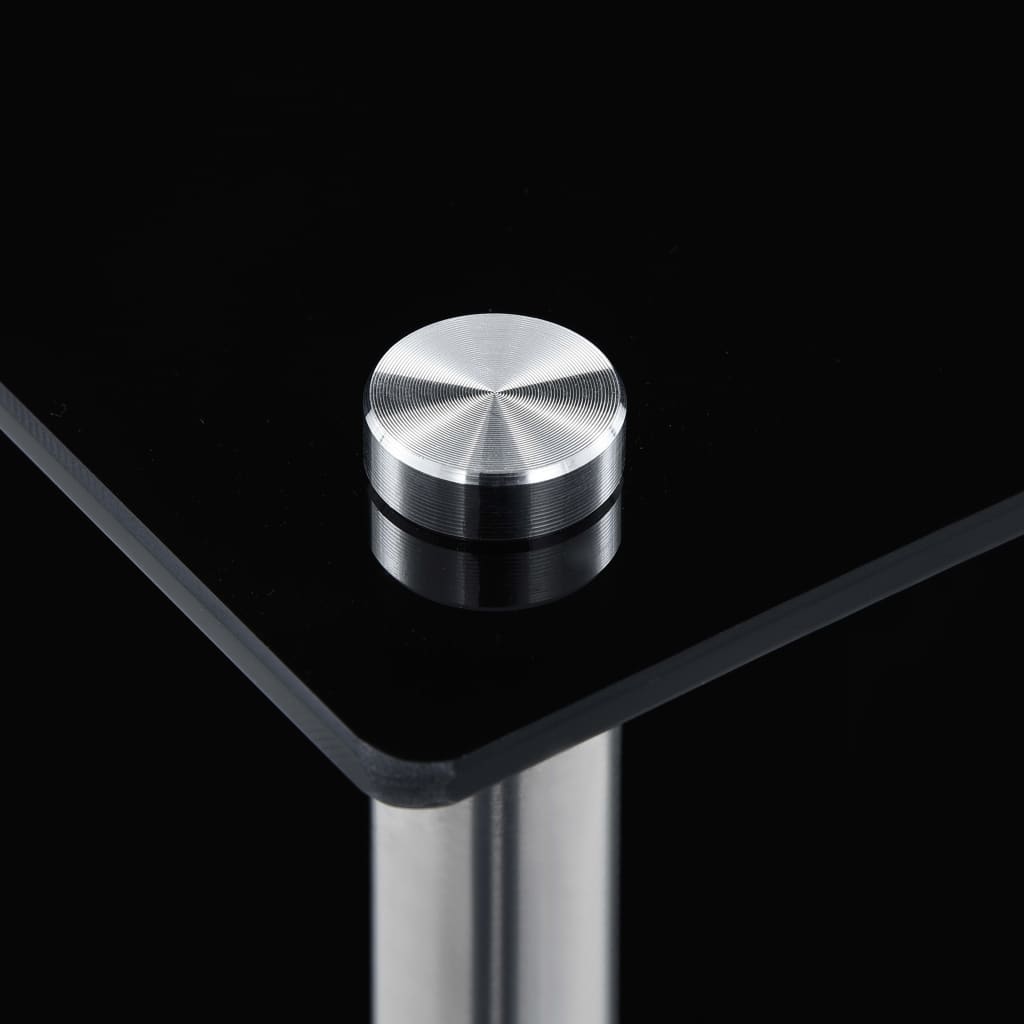 Bokhylle 6 hyller 40x40x160 herdet glass - svart, 1160 cm - number 3.