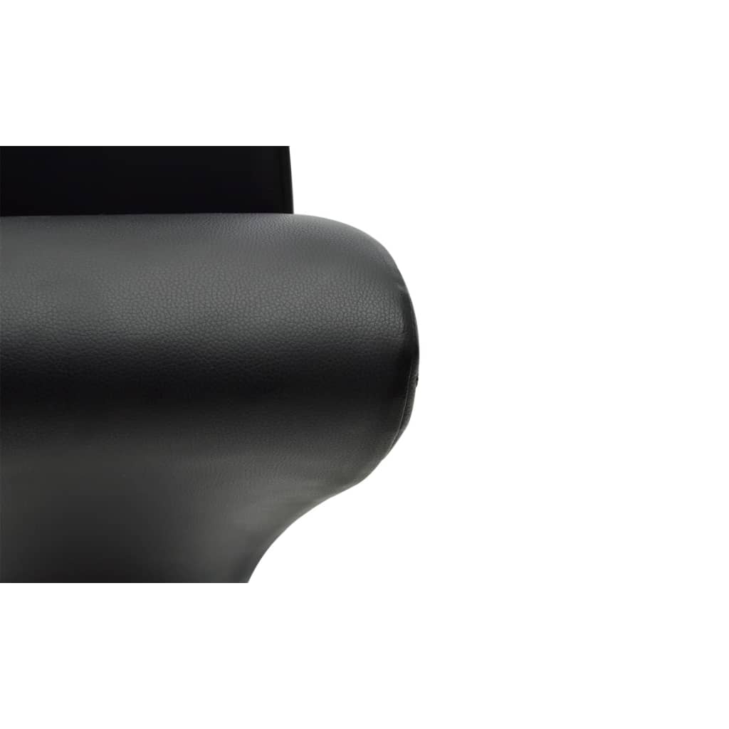 Krzesła do stołu jadalnego 2 szt. skóra ekologiczna czarna - number 6.