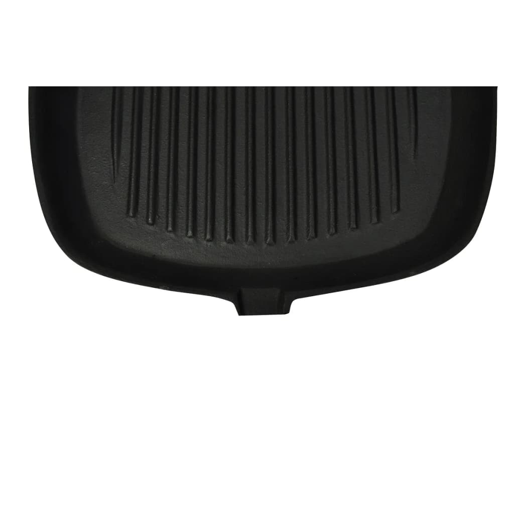 Cast iron grill pan with wooden handle 20x20 cm - number 3.