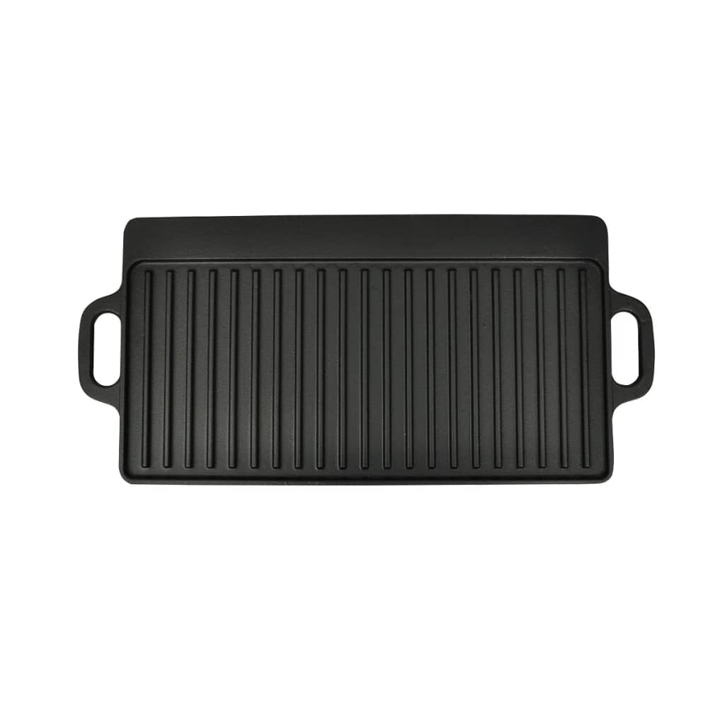 Vendbar grillpande i støbejern 2 stk. 38x23 cm - number 3.