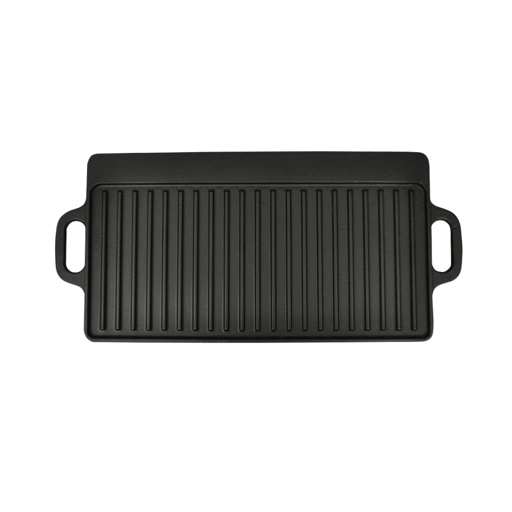 Grill plate 50x23 cm reversible cast iron - number 3.