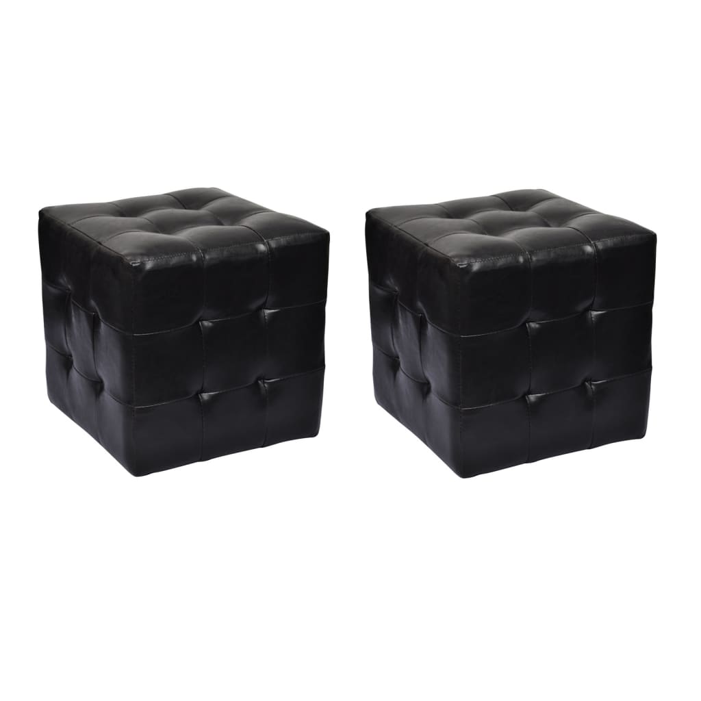 Kubeformede taburetter - sort, 2 - number 1.