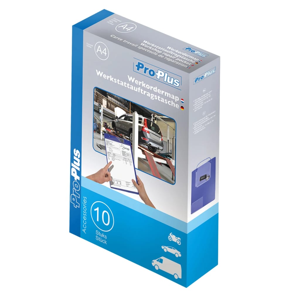 Portadocumentos proplus para reparación, 10 uds., a4, morado 580042 - number 10.