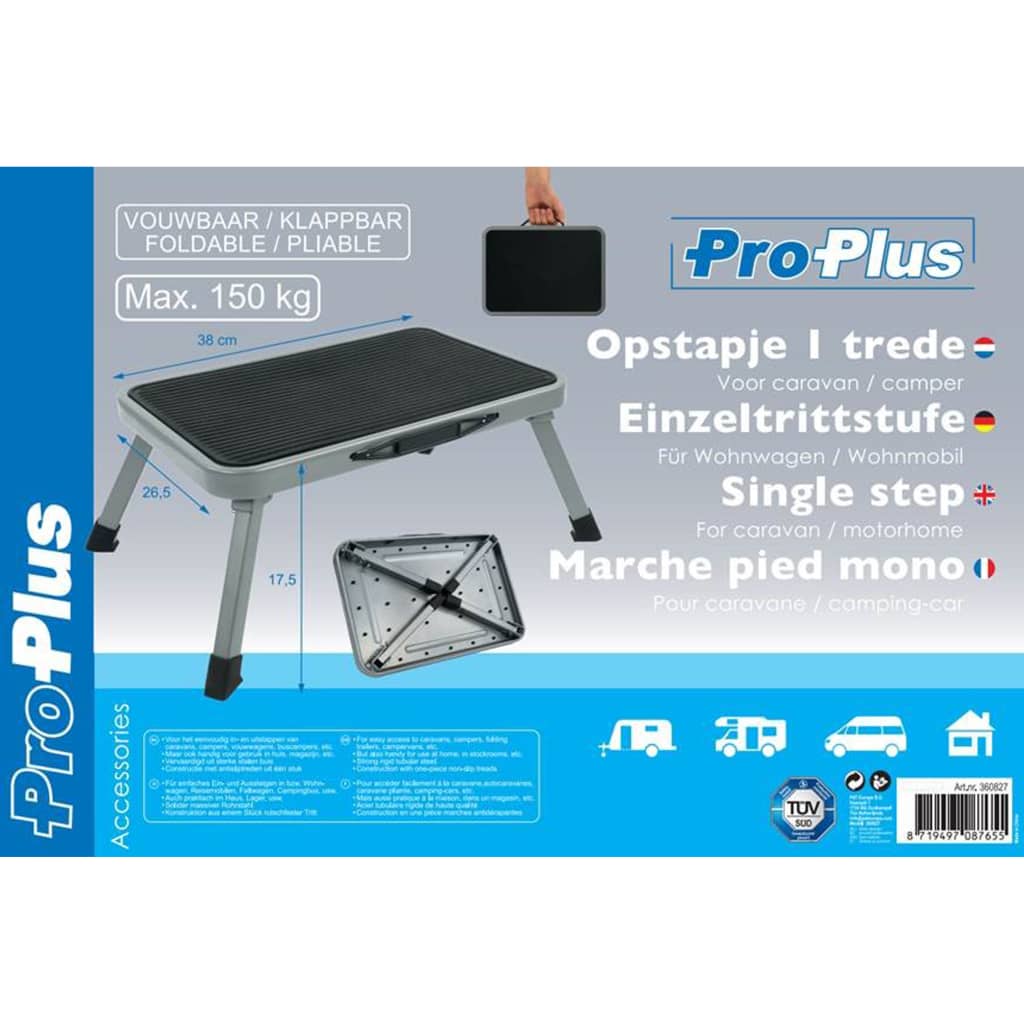 Proplus hopfällbar pall 150 kg metall - number 10.
