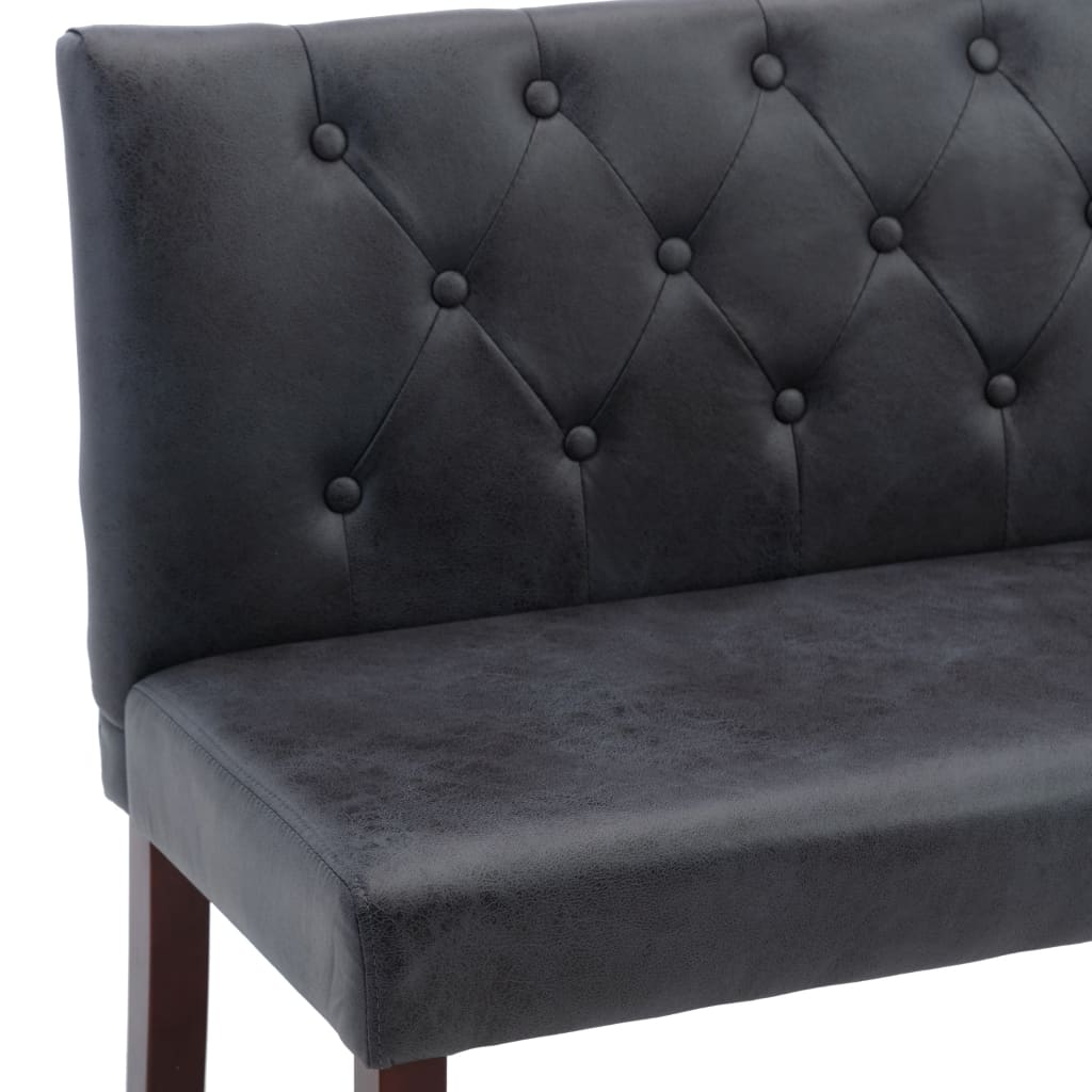 Klupa 148,5 cm imitacija antilopa - siva, 148,5 cm - number 6.