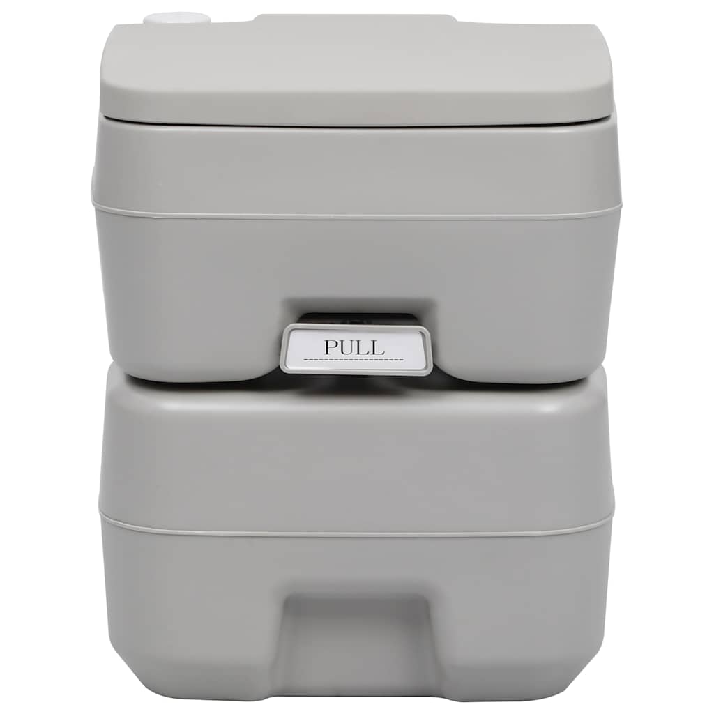 Prijenosni kamp wc 20+10 l sivi - number 2.