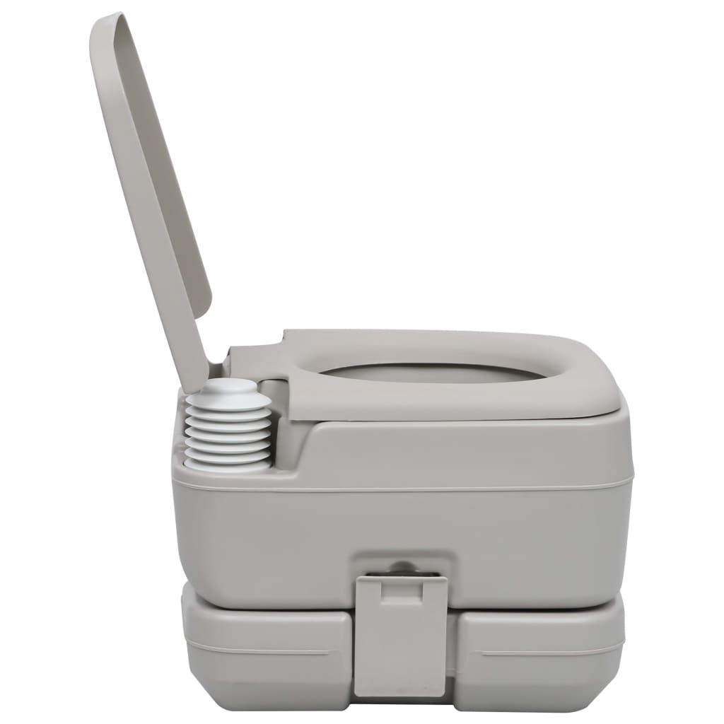 Prijenosni wc za kampiranje 10+10 l sivi - number 7.