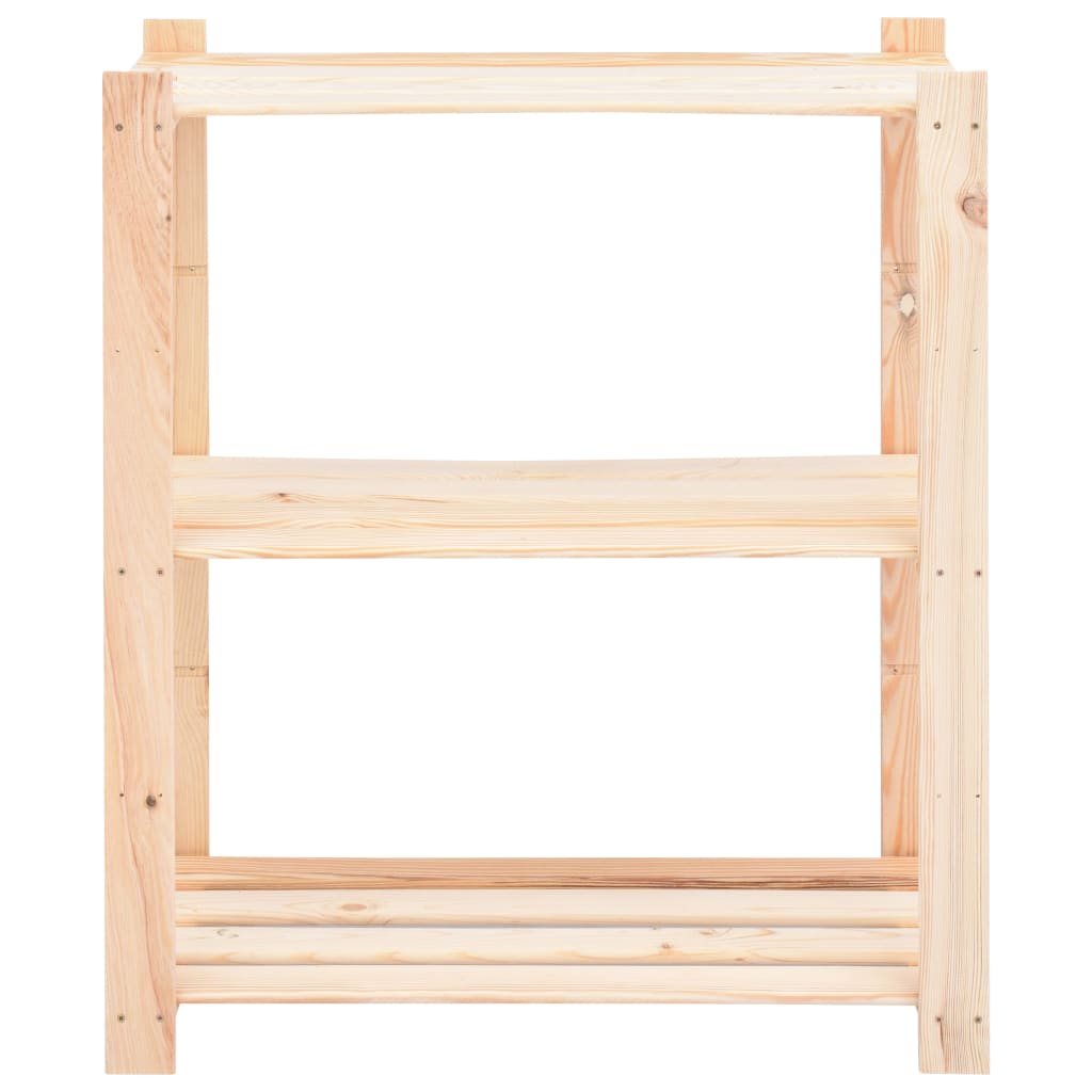 Scaffalatura 3 ripiani 80x38x90 cm pino massello 150 kg - 1, 2 - number 4.