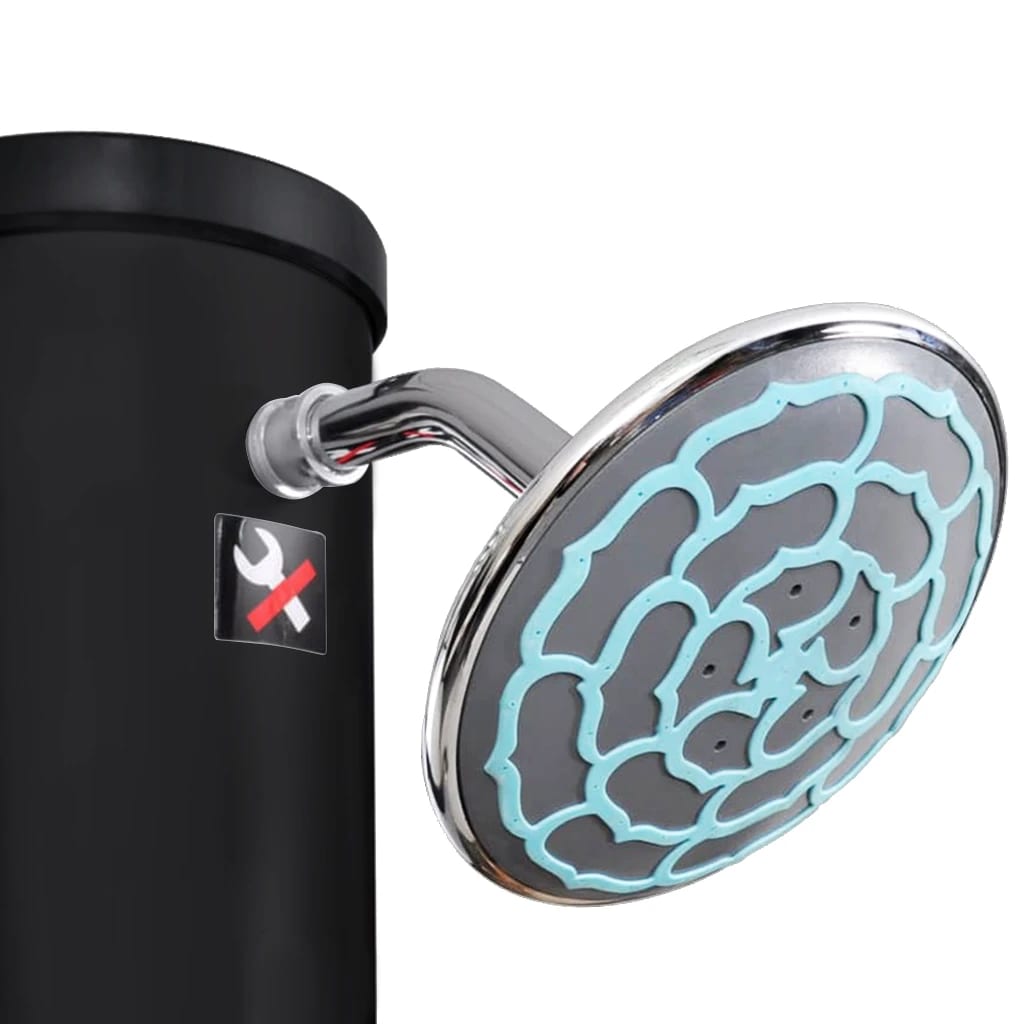 Solopvarmet udendørsbruser med brusehoved og hane 40 l - sort, 1 - number 9.