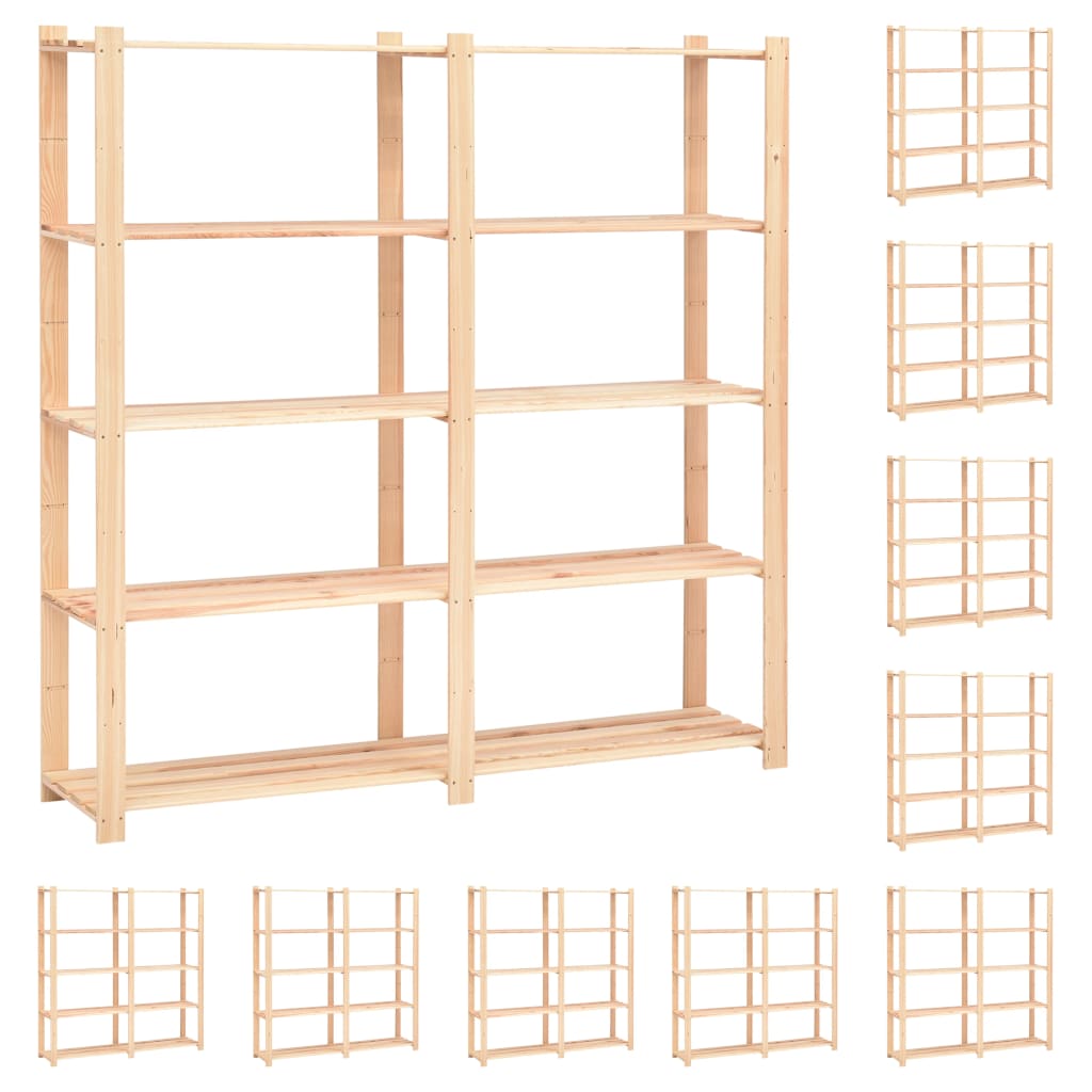 Ripiani pz. 5 ripiani 170 x 38 x 170 cm pino 500 kg - 1, 10 - number 1.