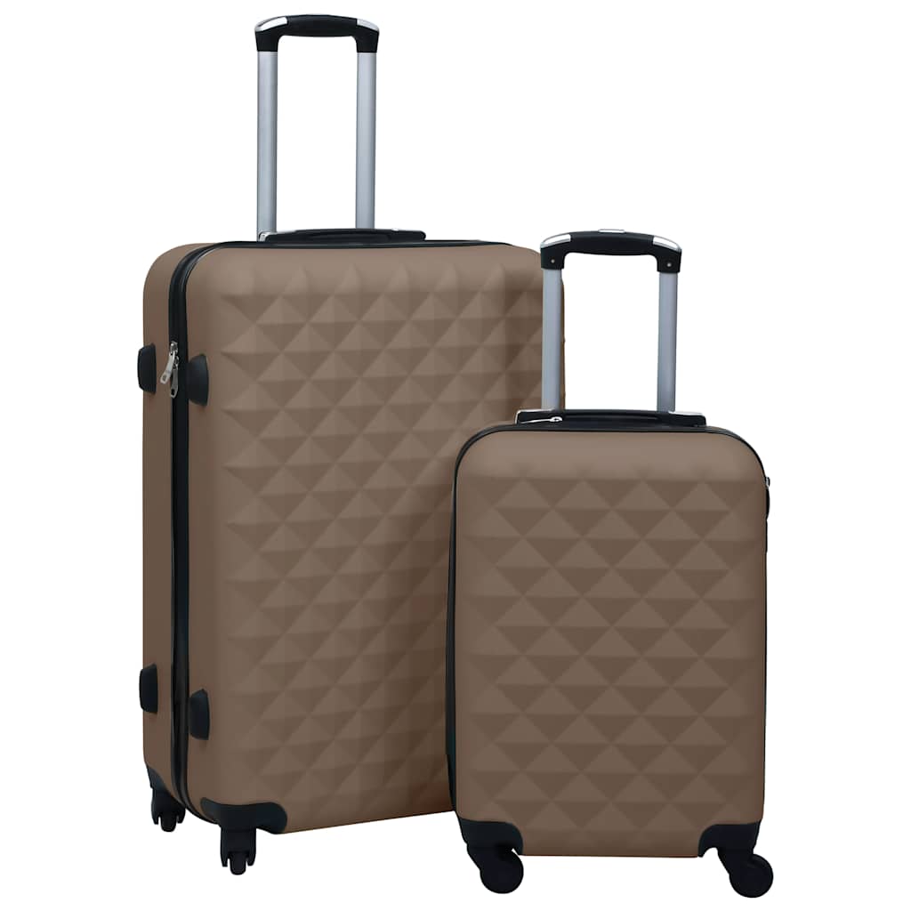 Koffertsett 2 stk hardcase abs - brun, 1, 4 - number 1.