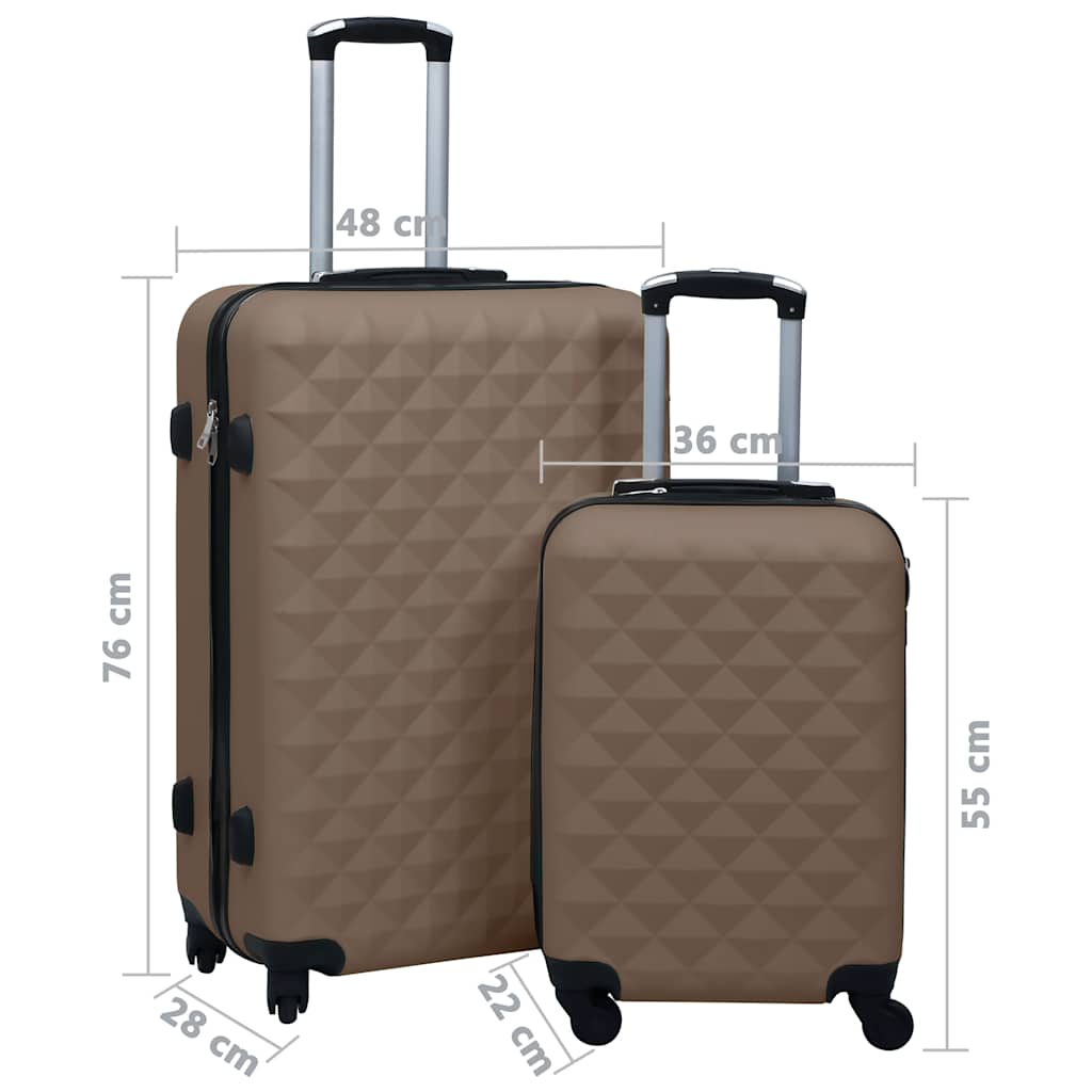 Kofferset 2-tlg. hardcase abs - braun, 1, 4 - number 12.
