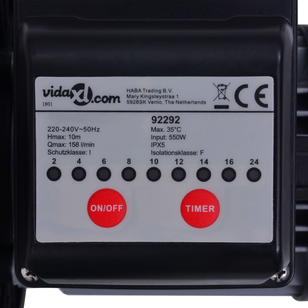 Sandfilterpumpe med timer 550 w - 1, 50 l - number 9.