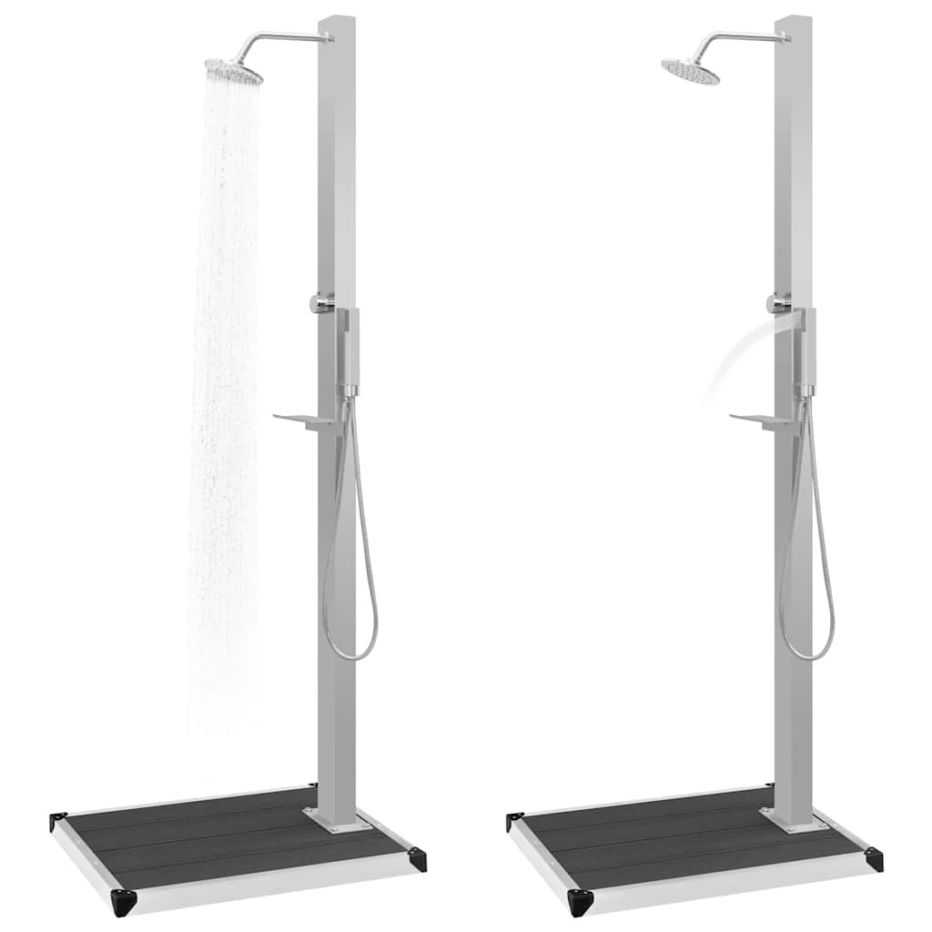 Douche extérieure avec bac wpc inox - number 3.