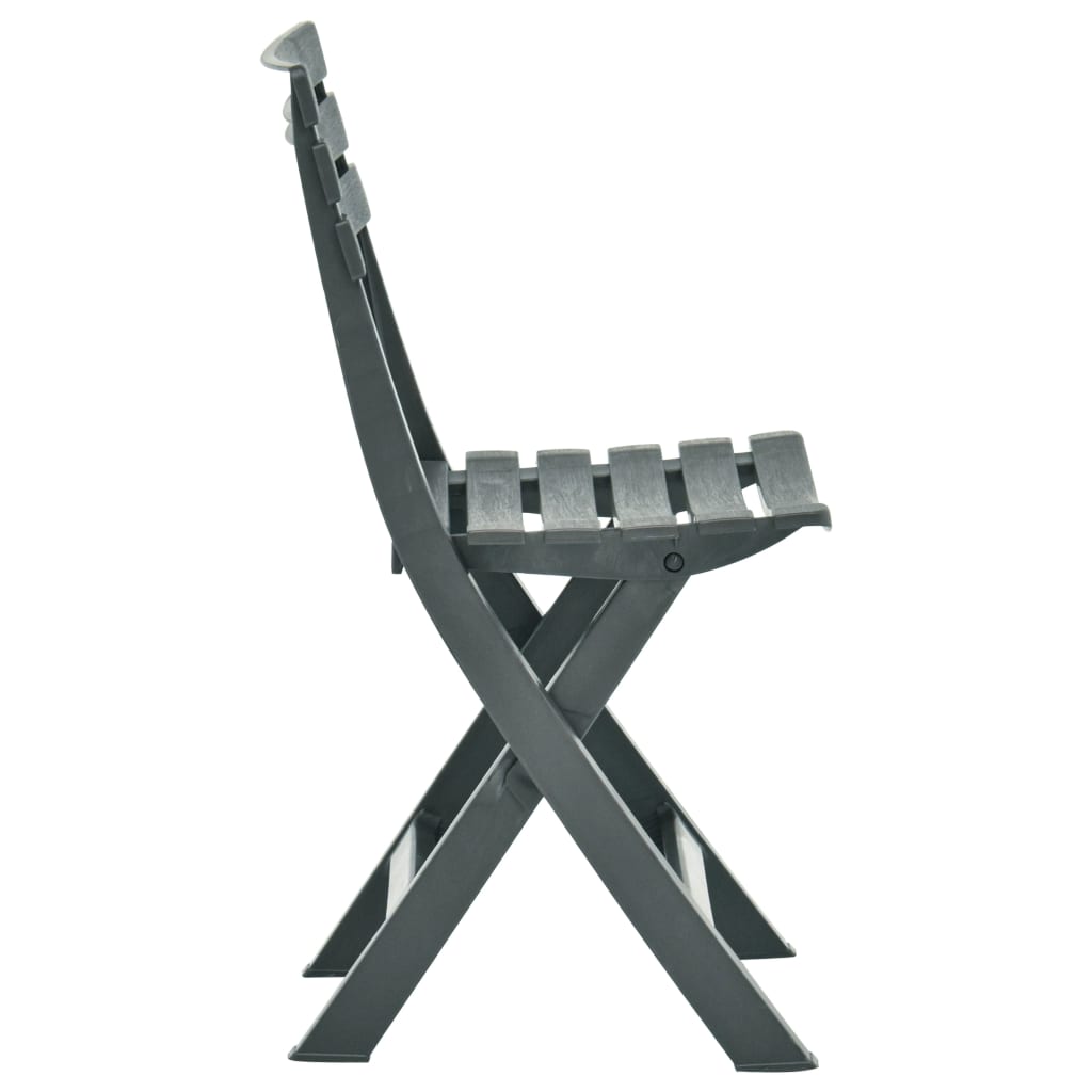 Vrtne stolice 2 kom. sklopiva plastika zelena - number 4.