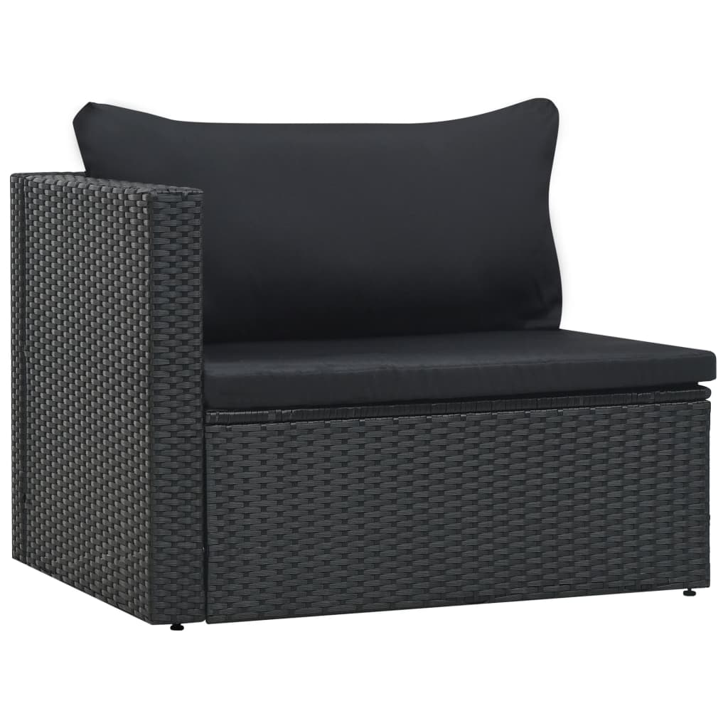 Havel lounge set dijelovi s jastucima polyrattan - crni, 5 - number 5.