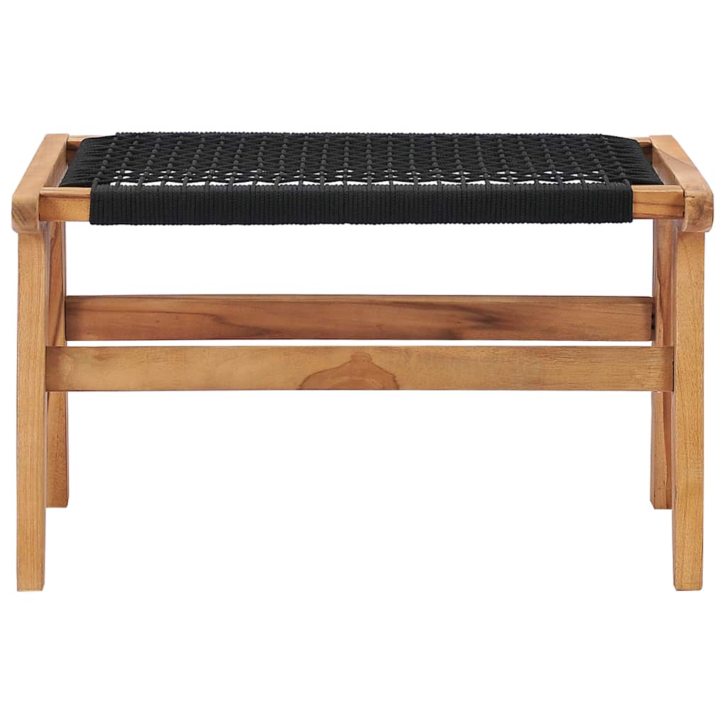 Ležaljka s podnožjem za noge od punog tikovine i konopa - number 12.