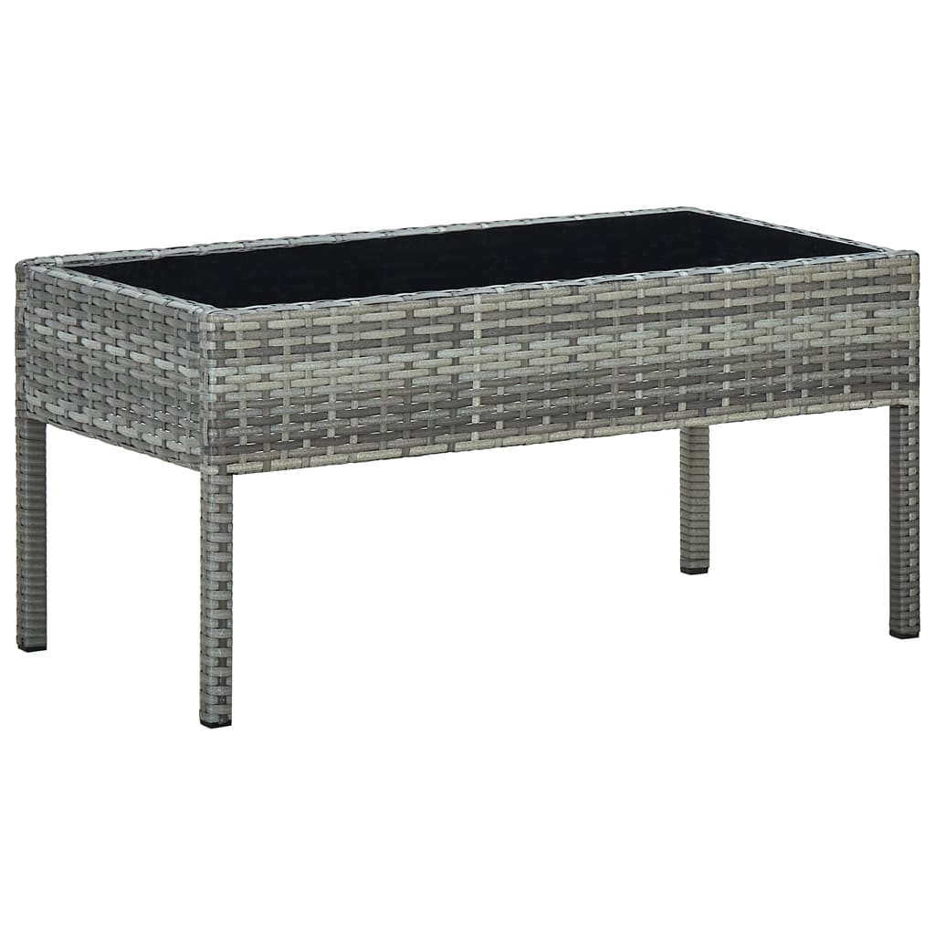 Havebord 75x40x37 cm polyrattan - grå, 1 - number 1.