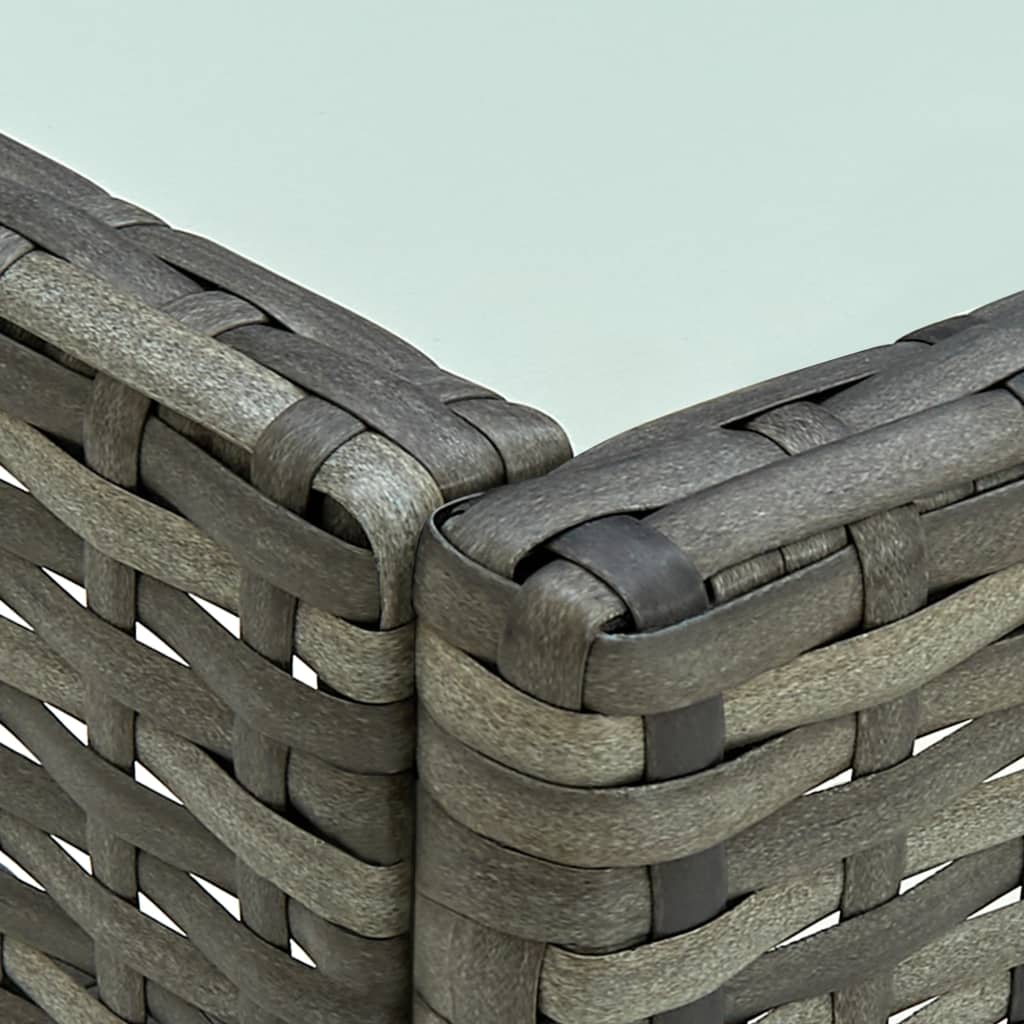 Komplet wypoczynkowy do ogrodu 4 części z poduszkami polirattan szary - number 3.