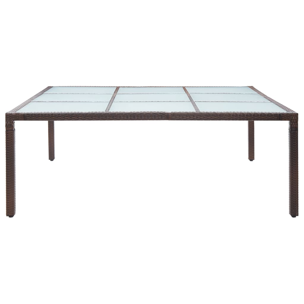 Hagebord 200x200x74 cm polyrattan - brun, 1 - number 2.