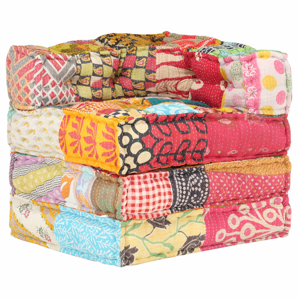 Pouf modulable en tissu patchwork - number 5.