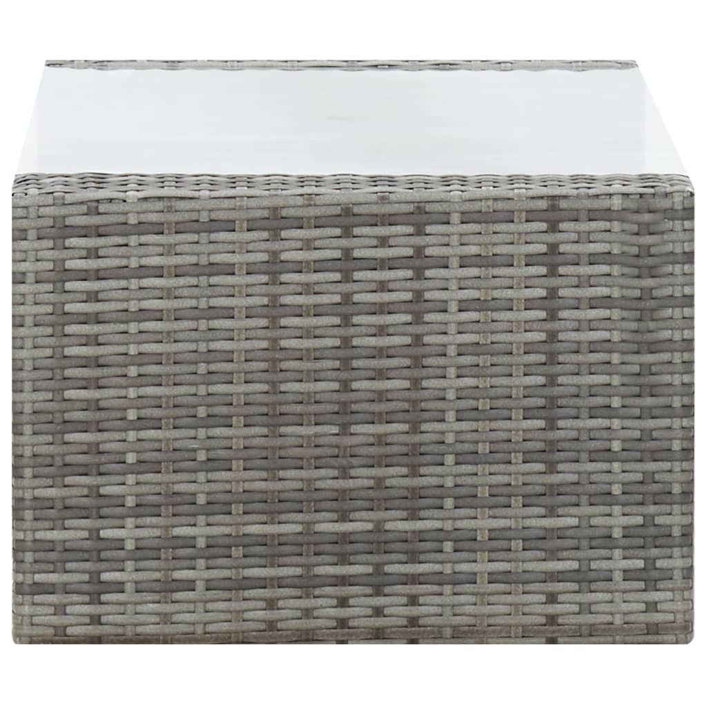 Haveloungesæt 4 dele med hynder polyrattan grå - number 12.