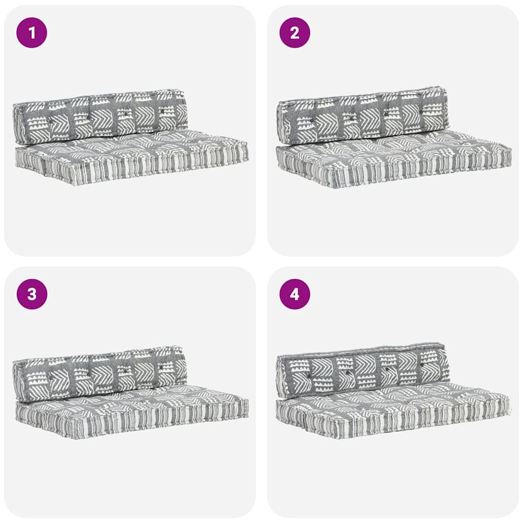 Hynde til pallesofa stof patchwork - grå, 1 - number 5.