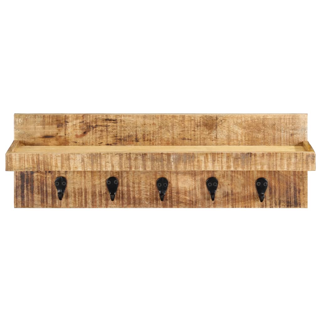 Porte-manteau mural 60x15x20 cm en bois de manguier massif brut - number 2.