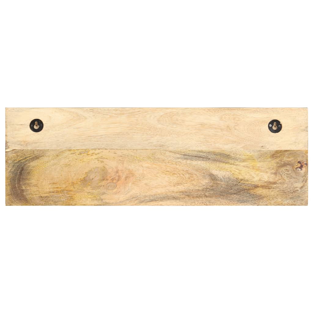 Porte-manteau mural 60x15x20 cm en bois de manguier massif brut - number 3.