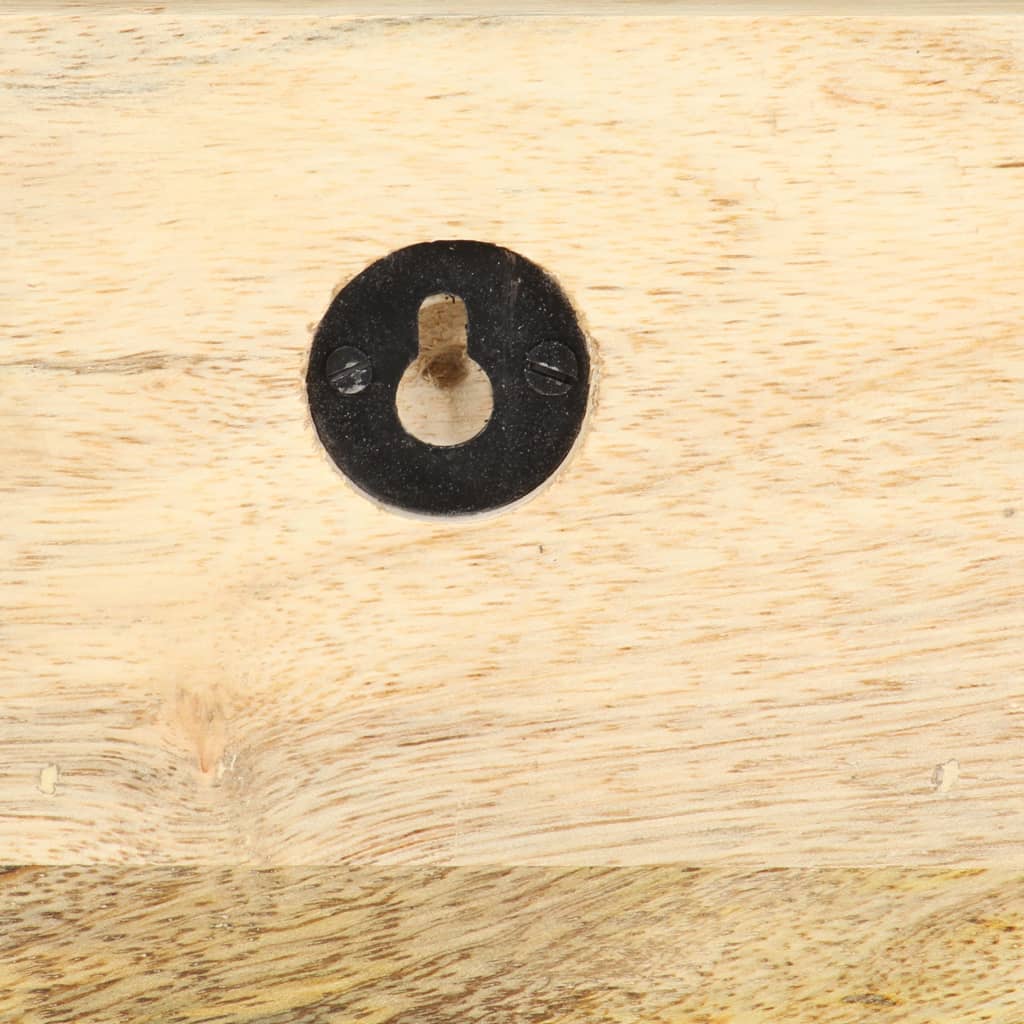 Porte-manteau mural 60x15x20 cm en bois de manguier massif brut - number 6.