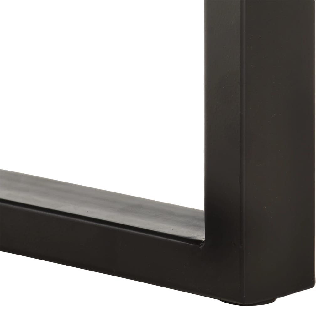 Bænk med naturlig kant 110 cm massivt akacietræ og stål - number 6.