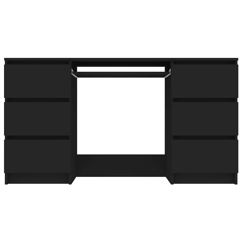 Biurko 140x50x77 cm drewno klejone - czarne - number 4.