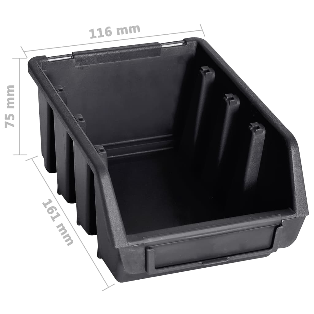 Opbevaringssæt med vægpaneler 32 dele rød og sort - number 8.