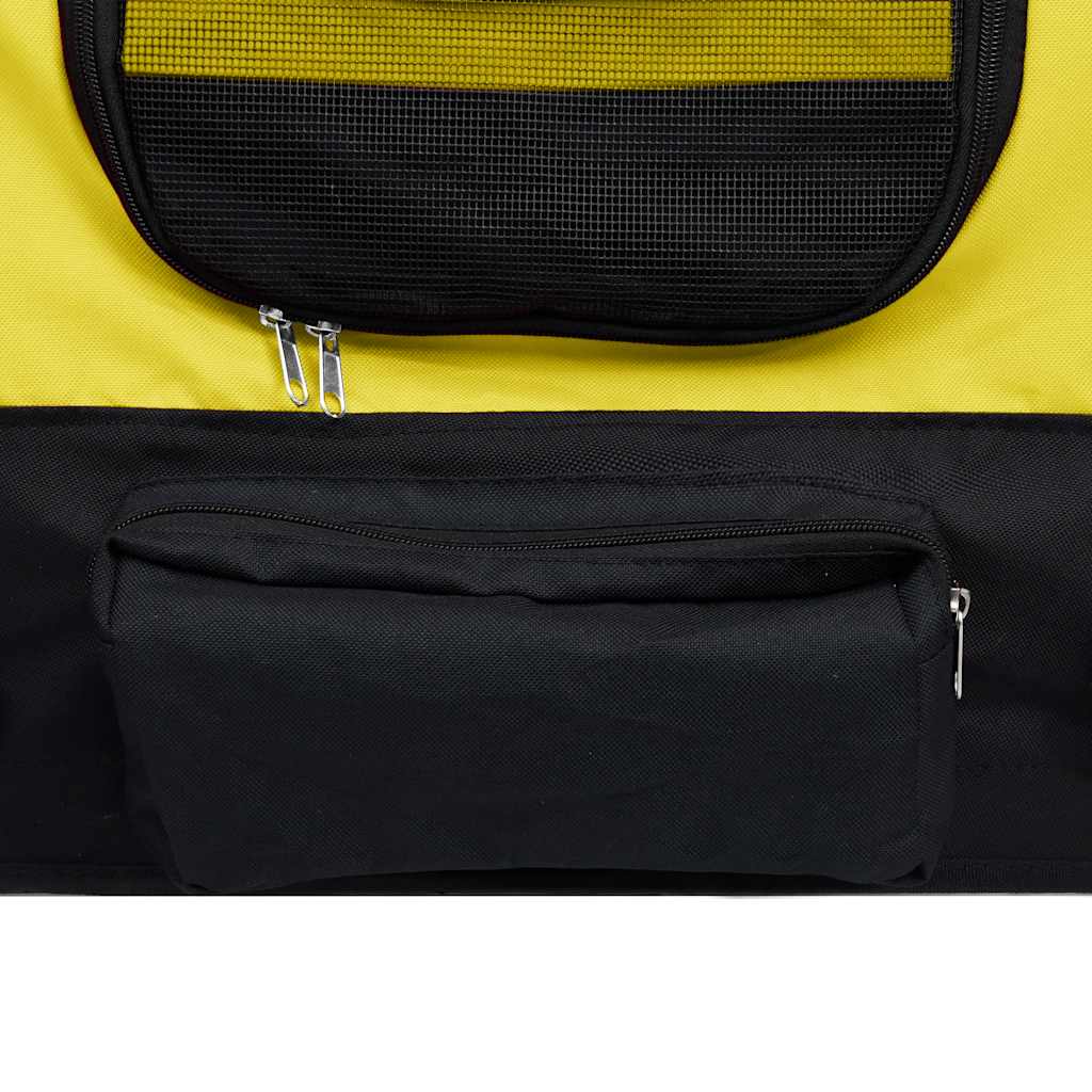 Remorque de vélo 2 en 1 et jogging pour animaux de compagnie-jaune et noir - number 8.