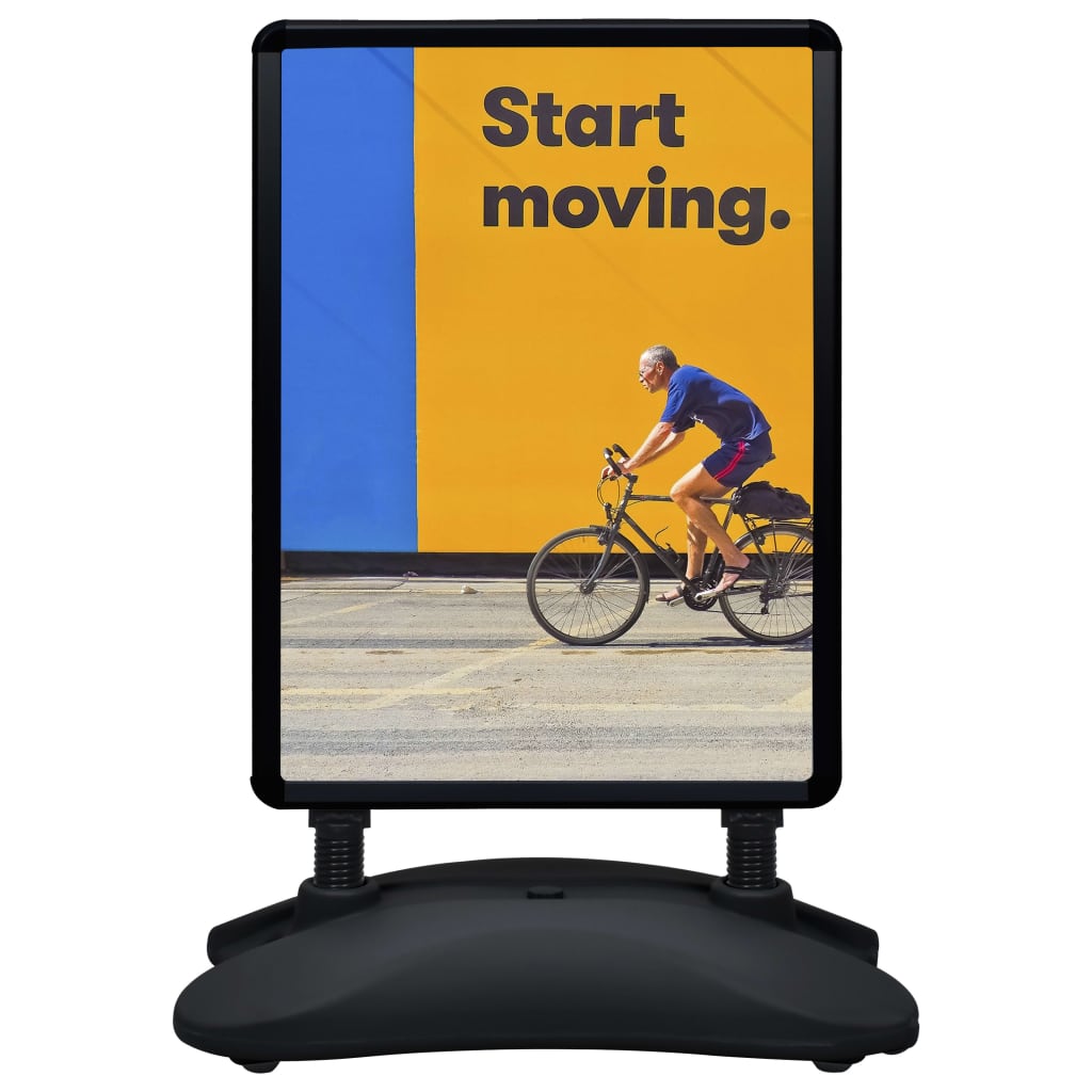 Stalak za plakate a1 s podnožjem aluminijska legura - crna - number 3.