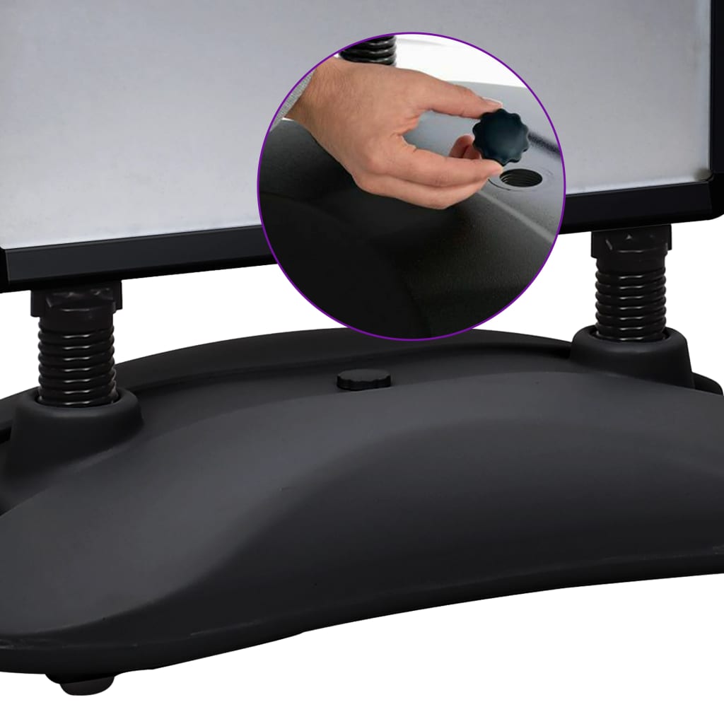 Stalak za plakate a1 s podnožjem aluminijska legura - crna - number 6.