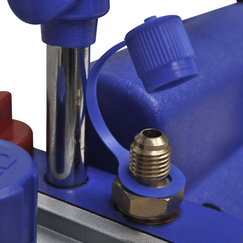 Ettrins-vakuumpumpe med firevejs-trykmålersæt med manifold - 120 w, 50 l/min., 2 5 cfm, 1/4 hk, 220 ml - number 5.